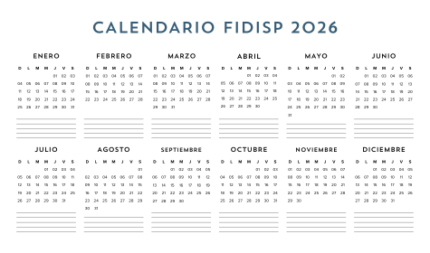 Calendario FIDISP 2026